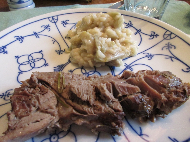 Lammkeule mit Risotto