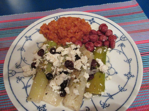 Türkischer Lauch mit Linsen