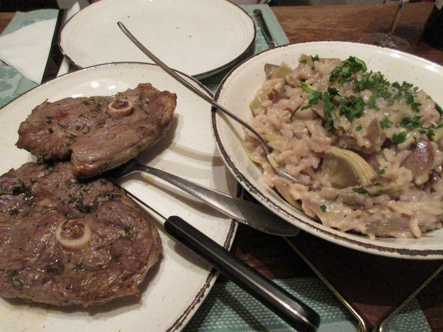 Lamm und Risotto
