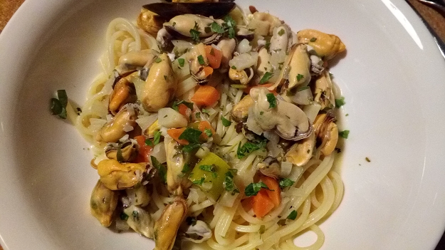 Pasta mit Miesmuscheln