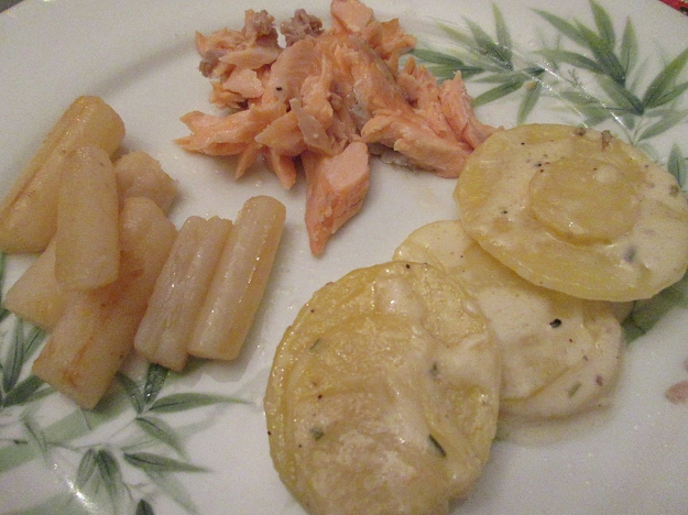 Forelle mit Kartoffelgratin