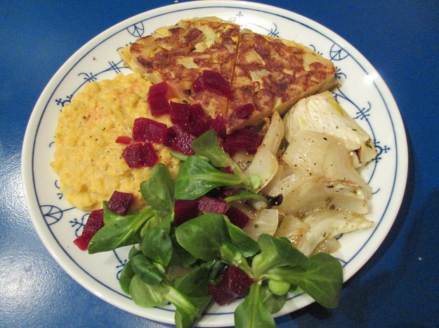 Hessische Tortilla mit Fenchel und Dal