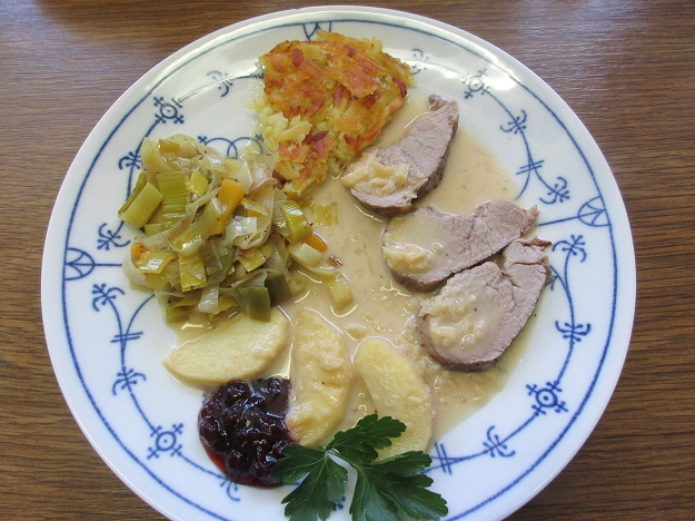 Lende auf Calvadosrahm