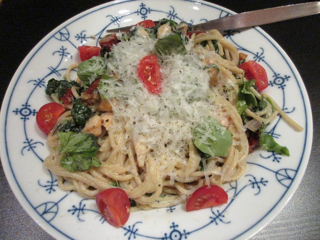 Pasta mit Spinat