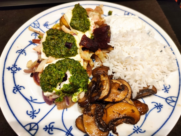 Fenchelgemüse mit Korianderpesto