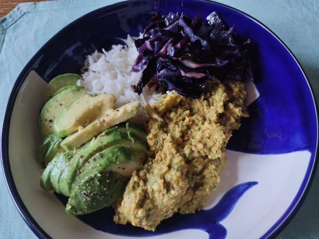 Gerösteter Rotkohl mit Bohnen